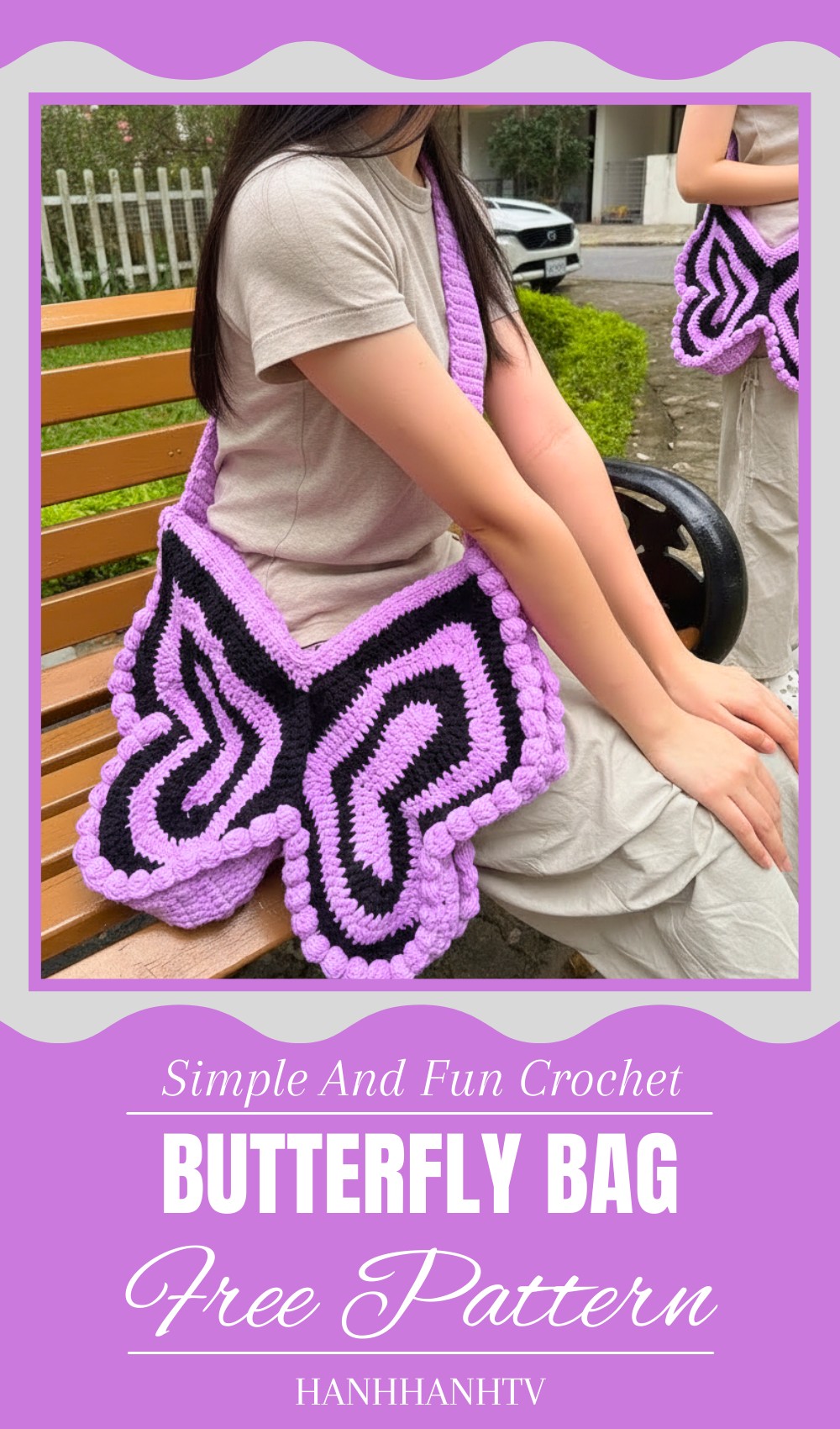 Crochet Butterfly Bag Tutorial