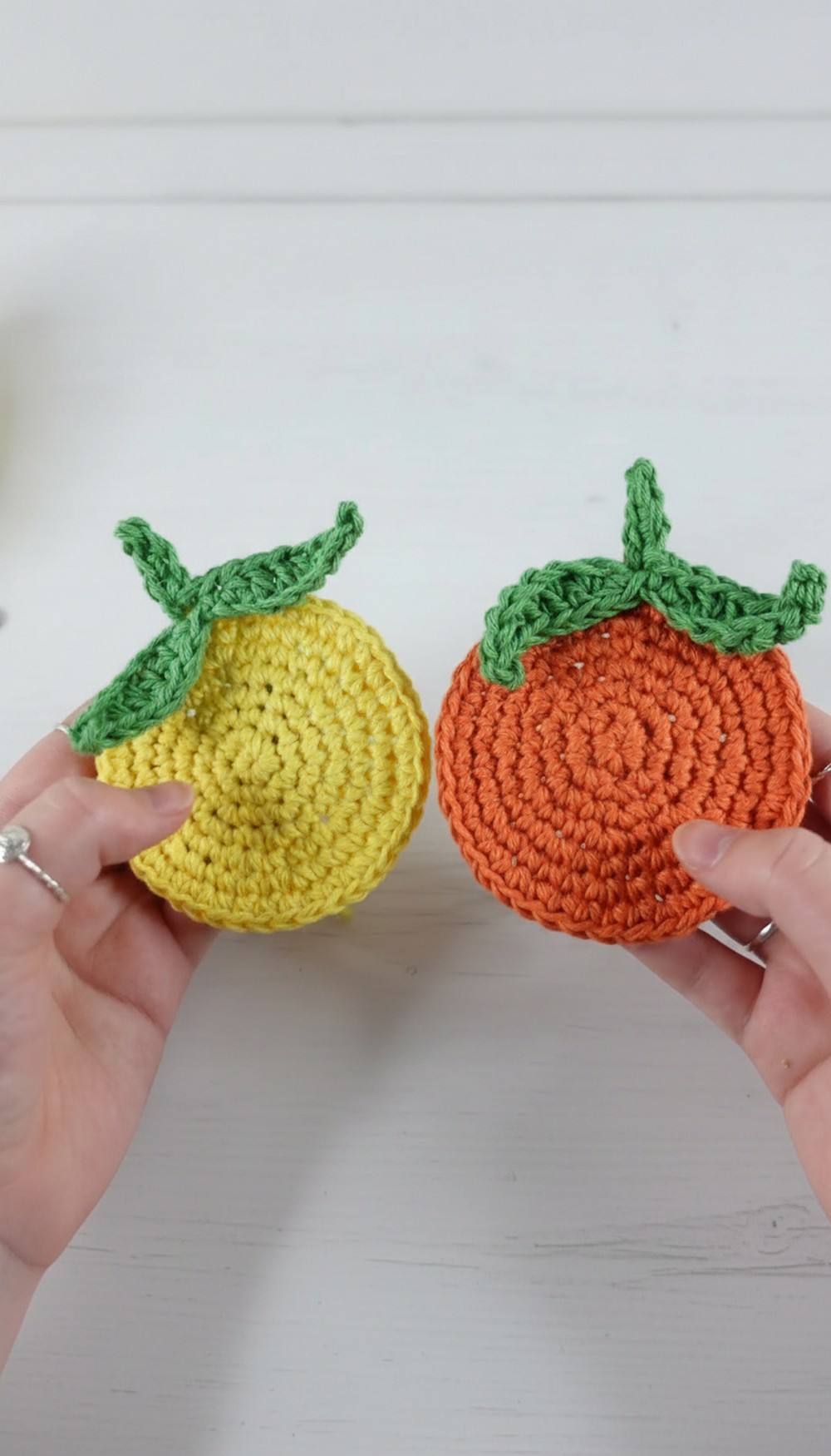 Crochet Citrus Coasters Pattern 1