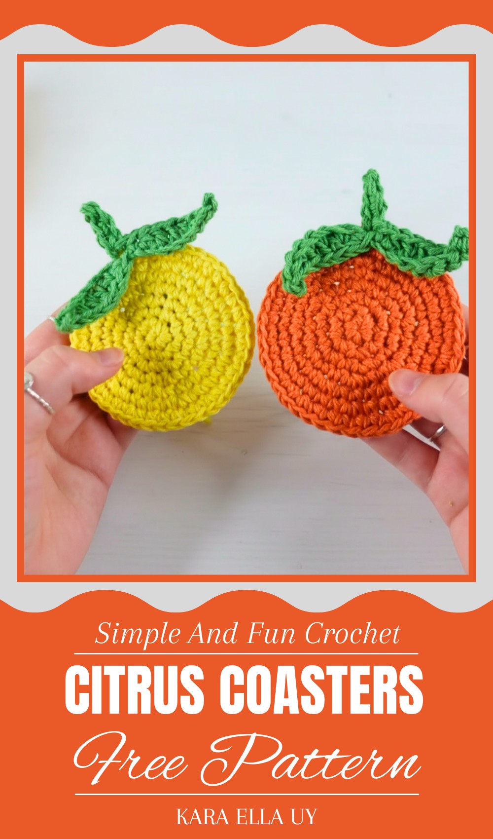 Crochet Citrus Coasters Pattern