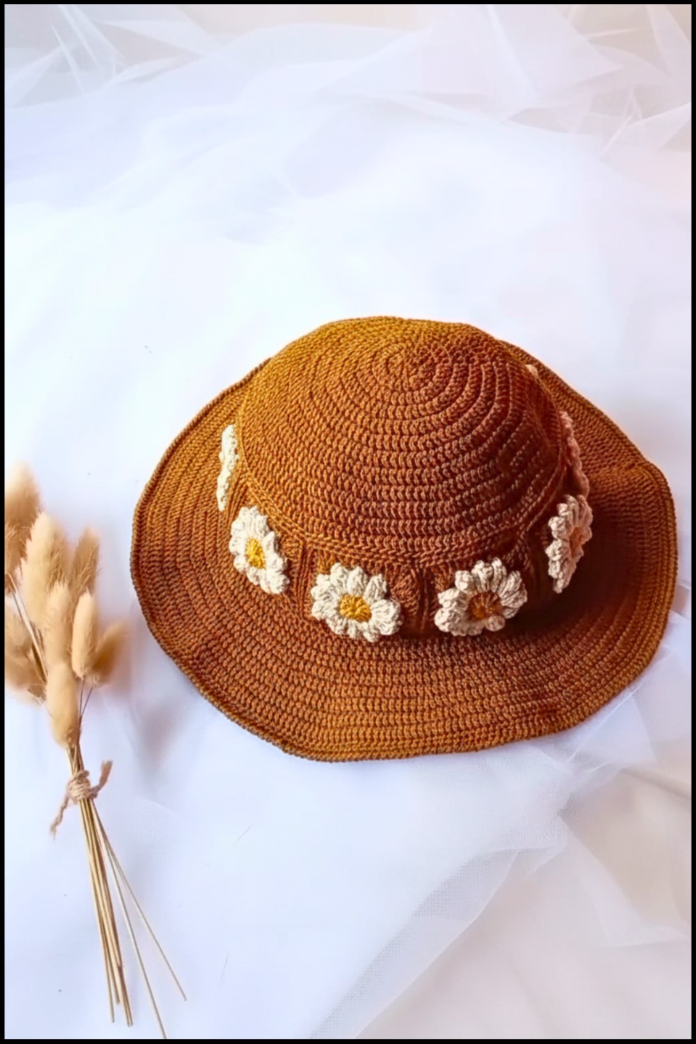Crochet Daisy Bucket Hat Pattern 1