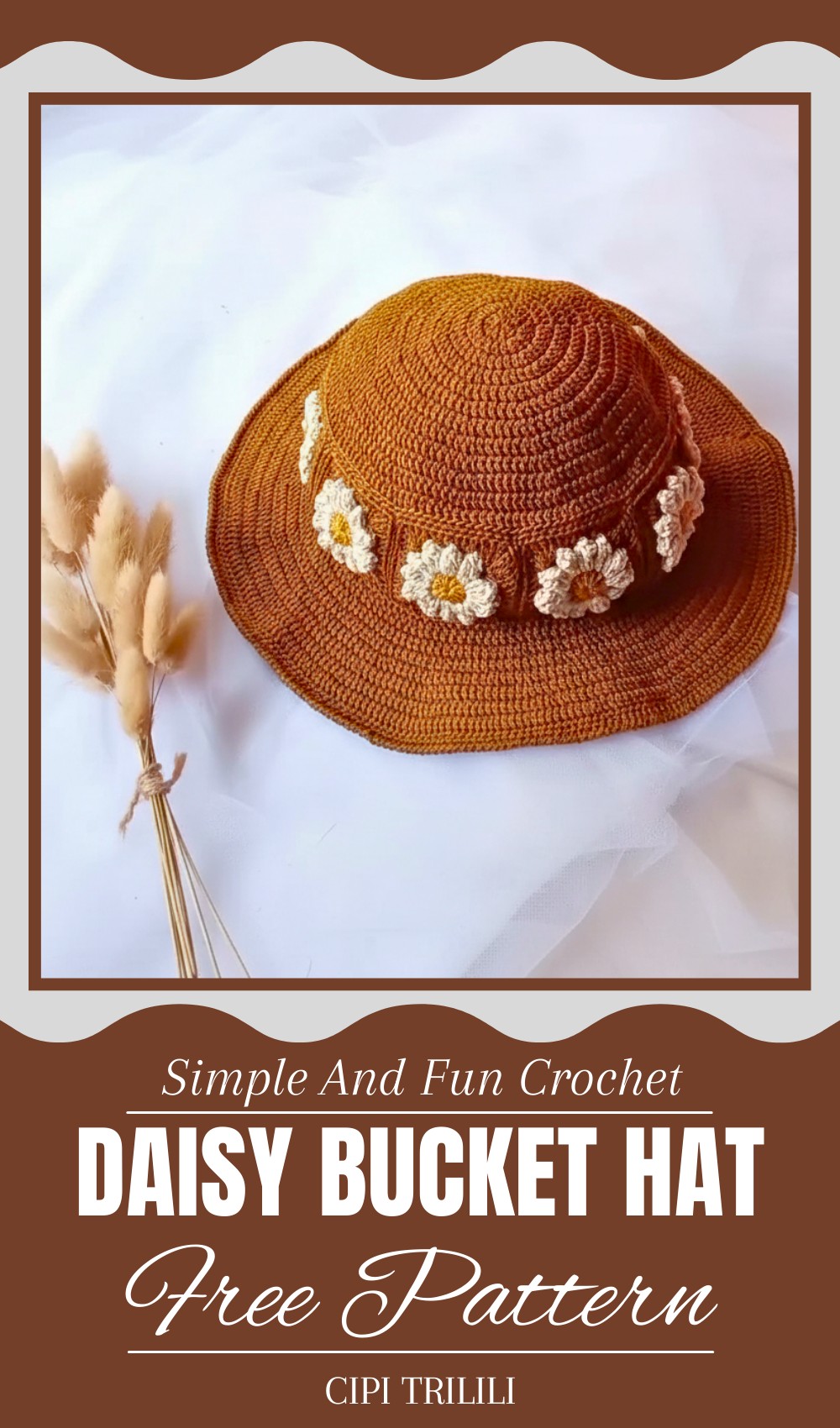 Crochet Daisy Bucket Hat Pattern