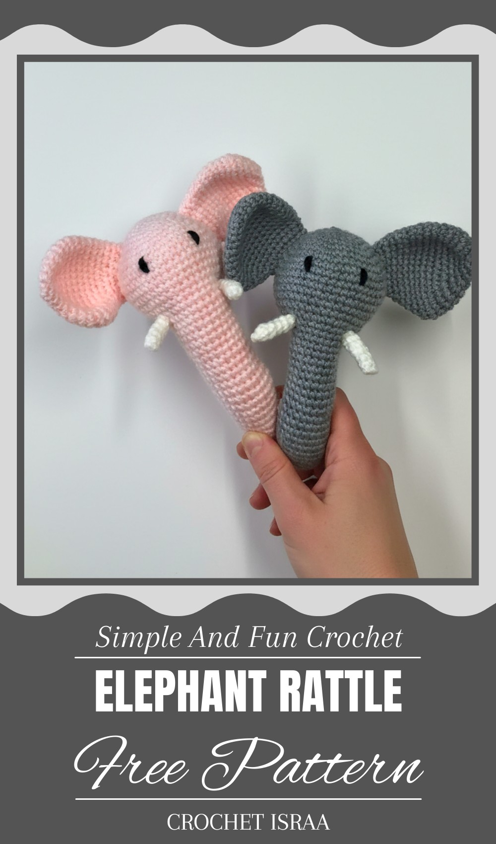Crochet Elephant Rattle