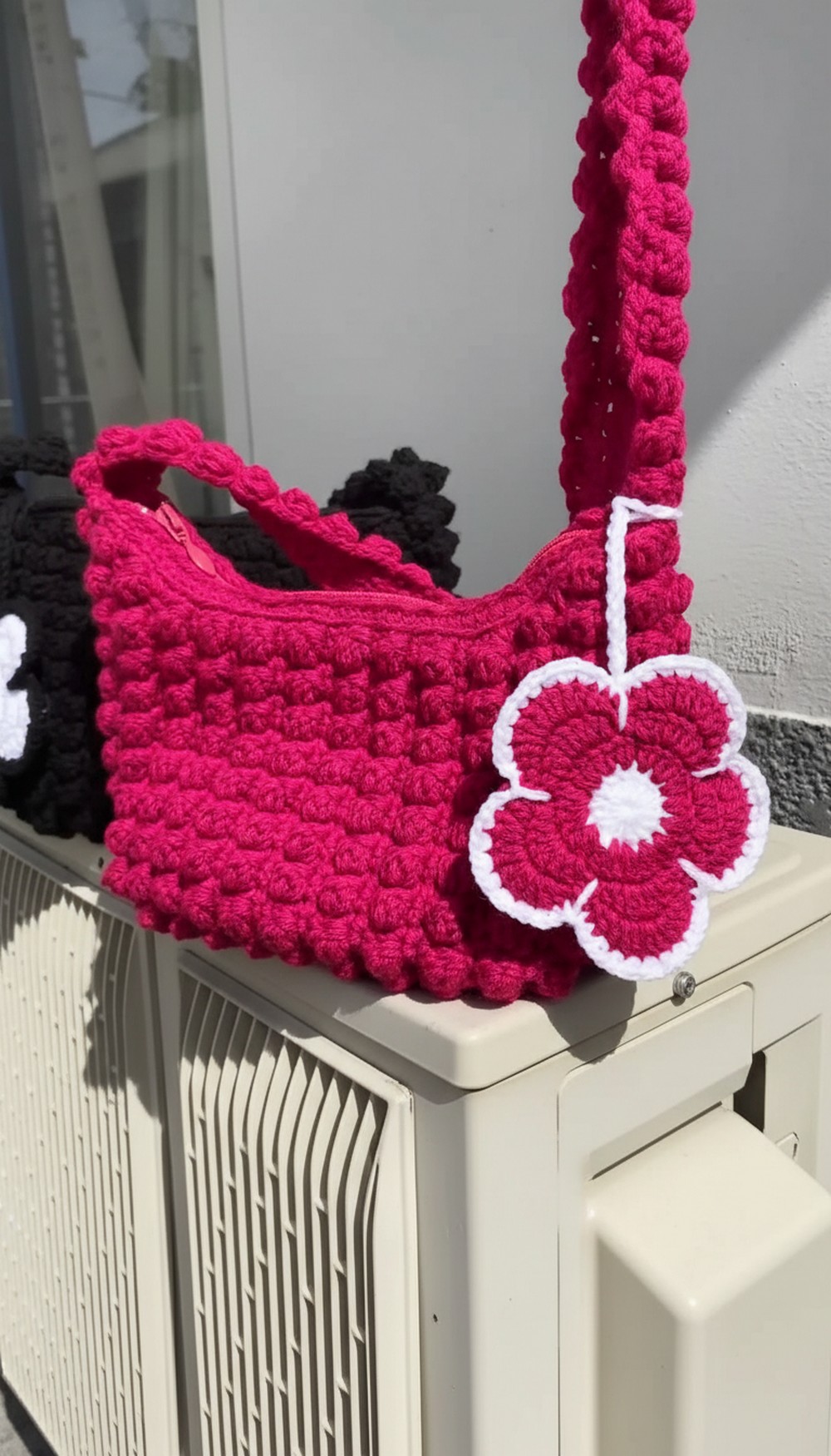 Crochet Flower Bag Charm Pattern 2