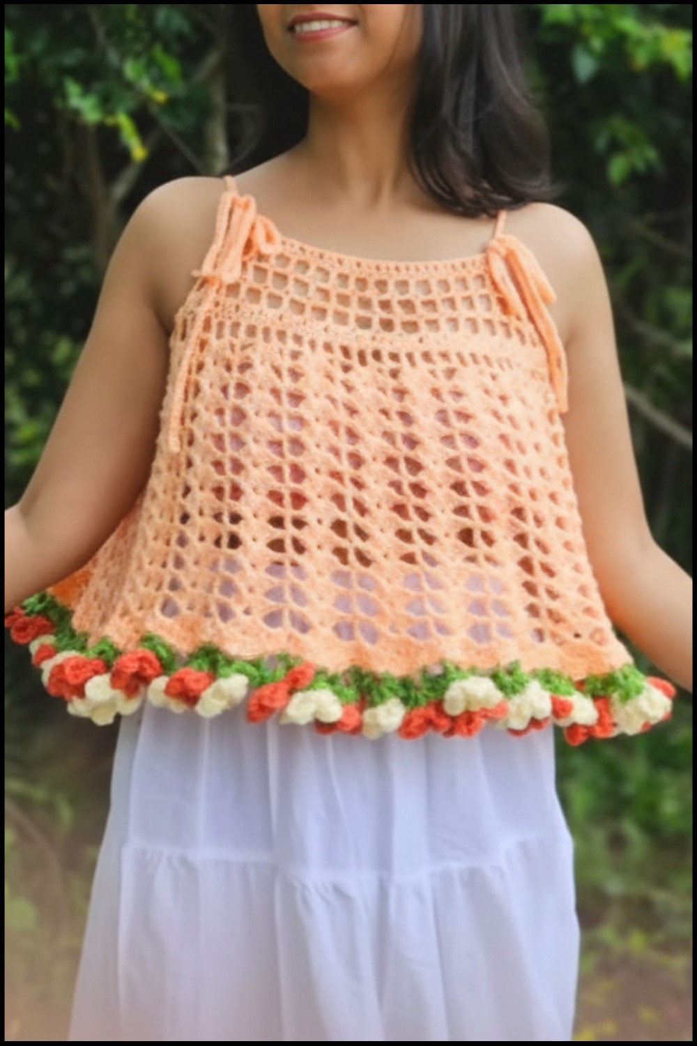 Crochet Flower Bouquet Top Pattern 11