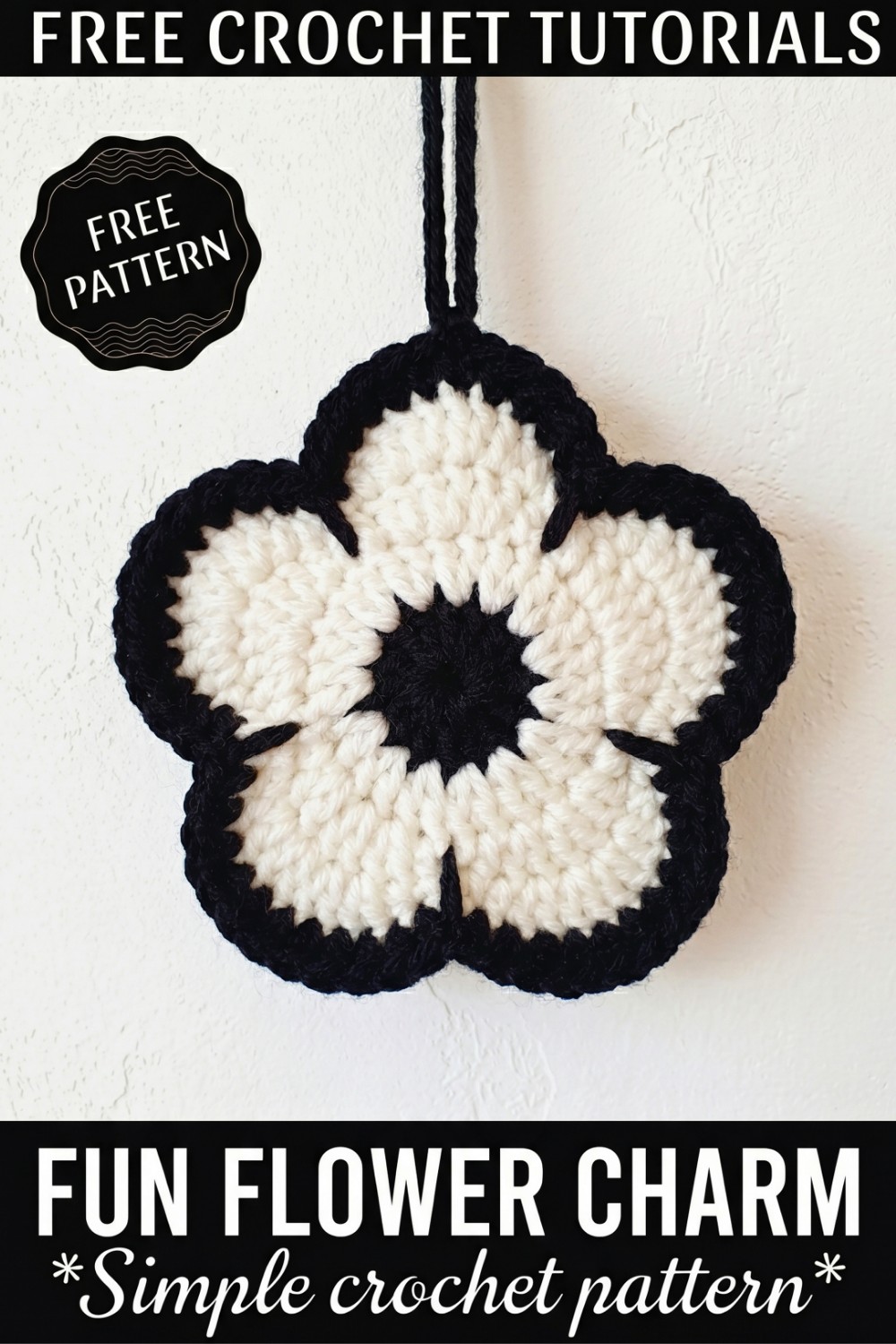 Crochet Flower Charm Pattern