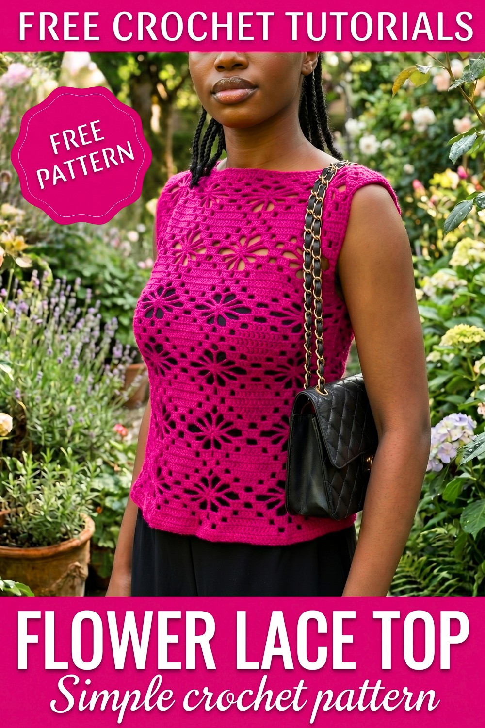 Crochet Flower Lace Top Pattern