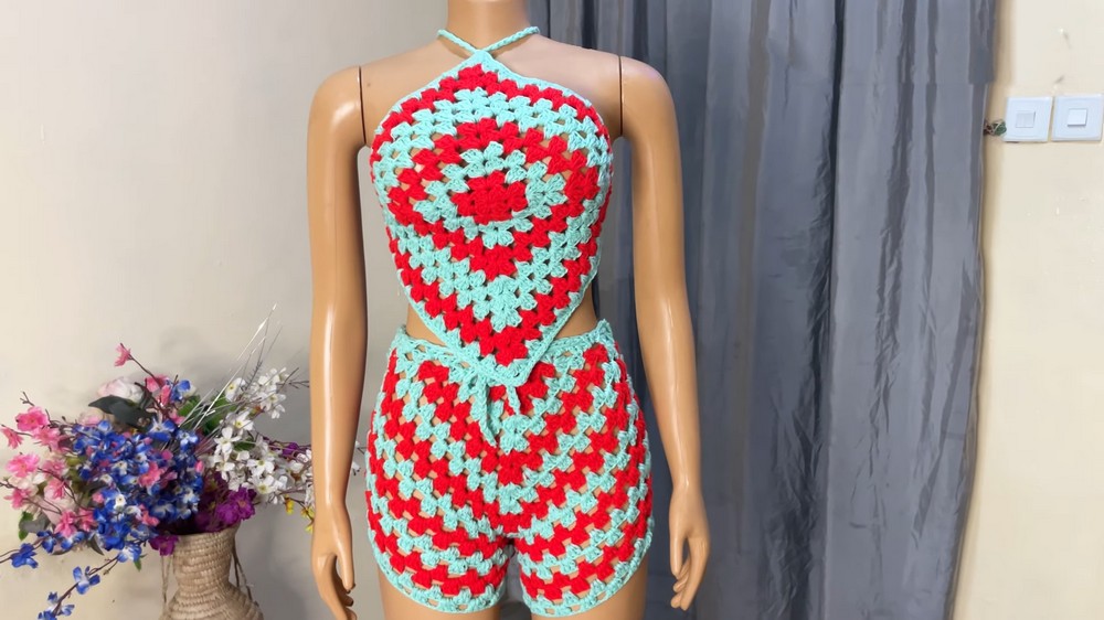 Crochet Granny Square Top Pattern 1