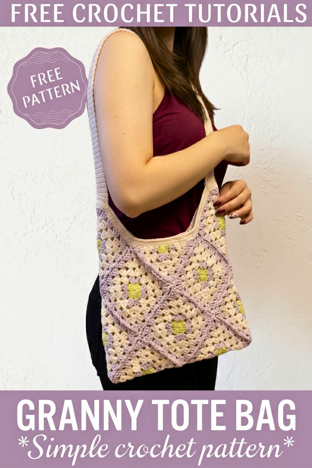 Crochet Granny Square Tote Bag Pattern