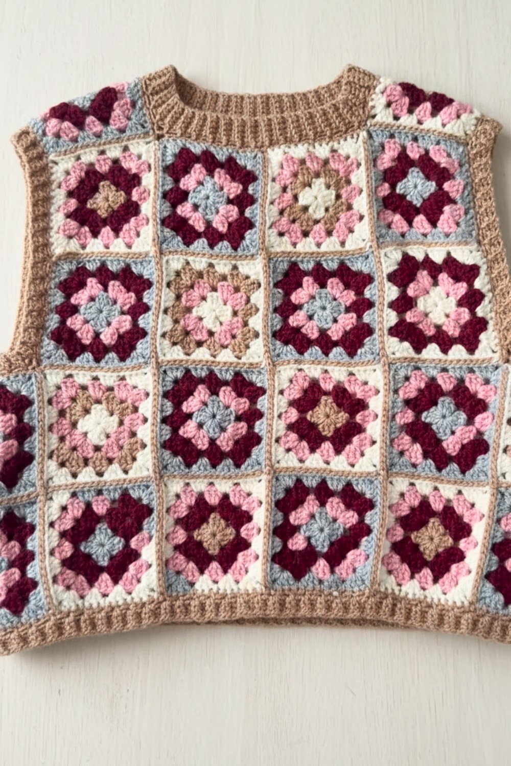 Crochet Granny Square Vest Tutorial 1