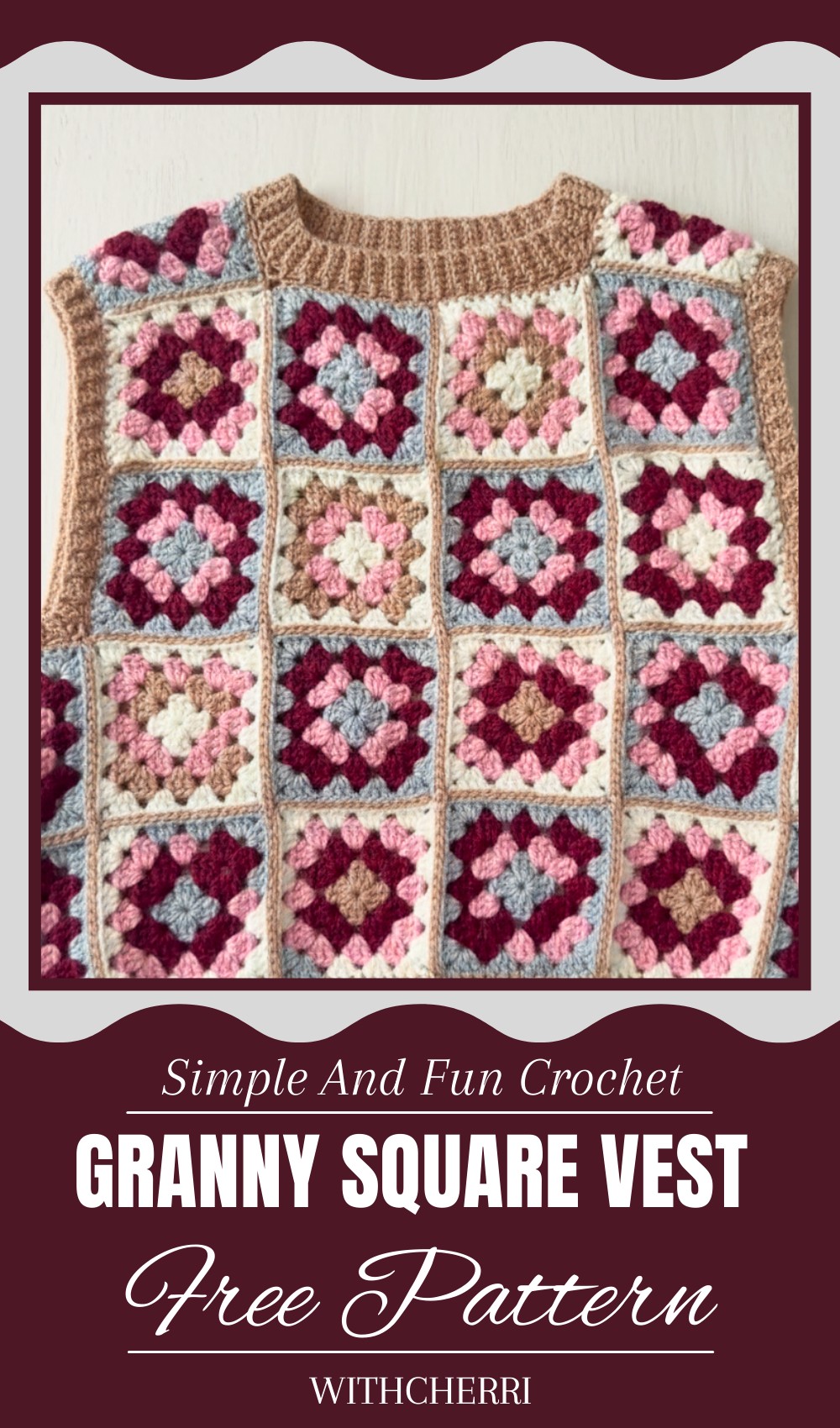 Crochet Granny Square Vest Tutorial