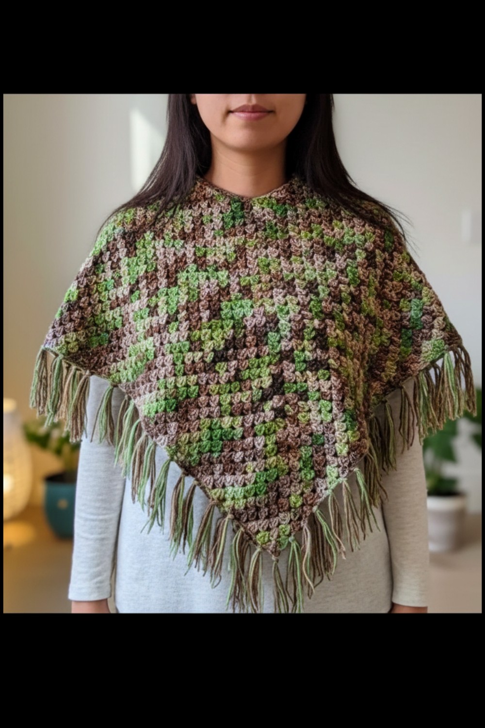 Crochet Granny Stitch Poncho Tutorial 1