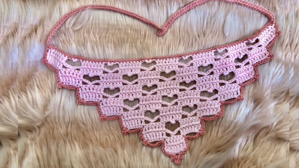 Crochet Heart Bandana 1