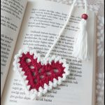 Crochet Heart Bookmark Pattern 10