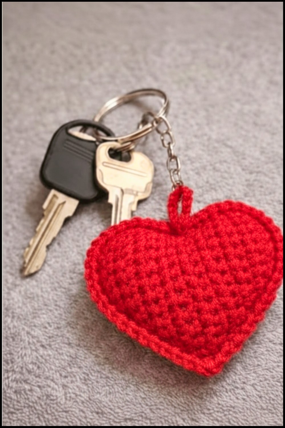 Crochet Heart Keychain Tutorial 2