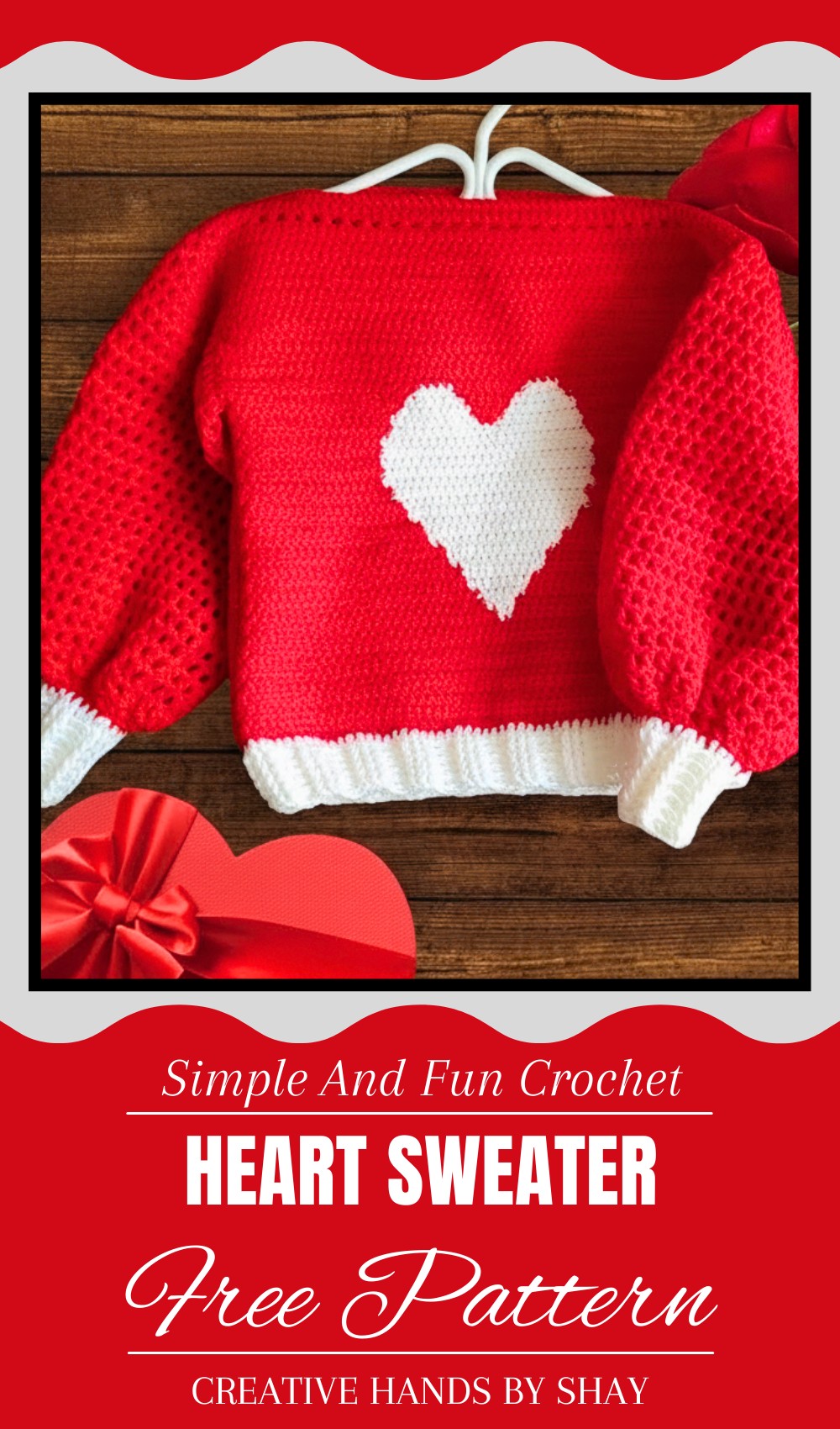 Crochet Heart Sweater Pattern