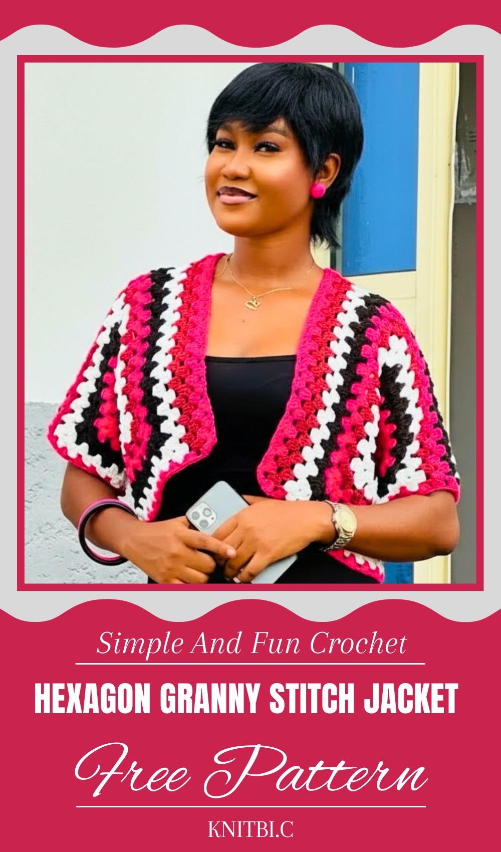 Crochet Hexagon Granny Stitch Jacket