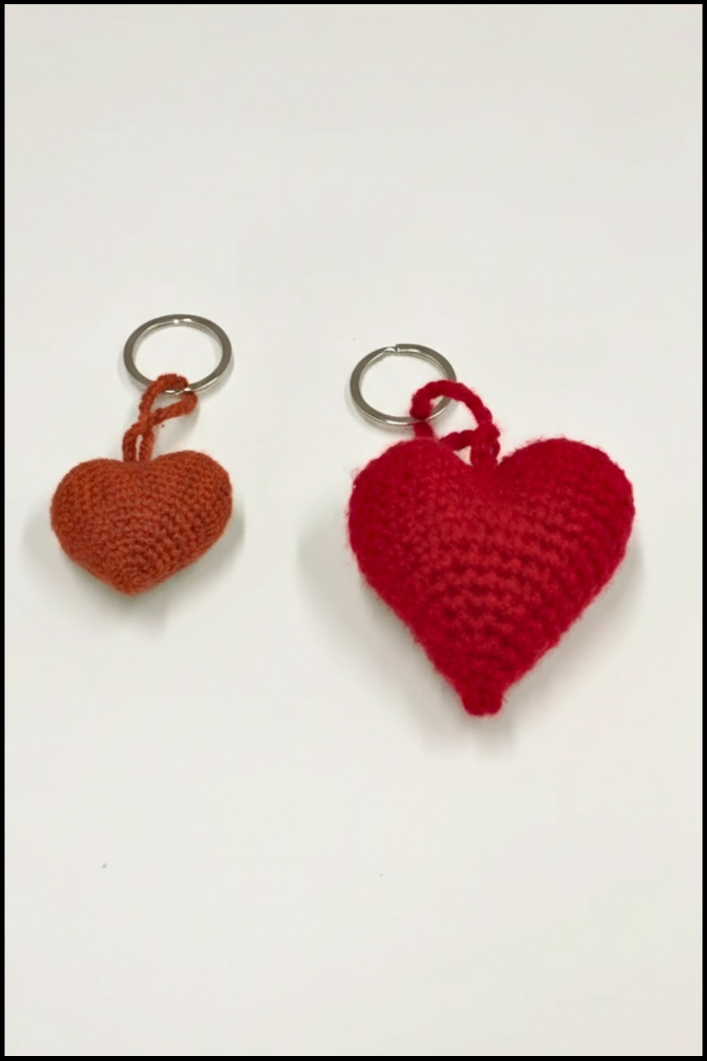 Crochet Keychain Heart Pattern 1