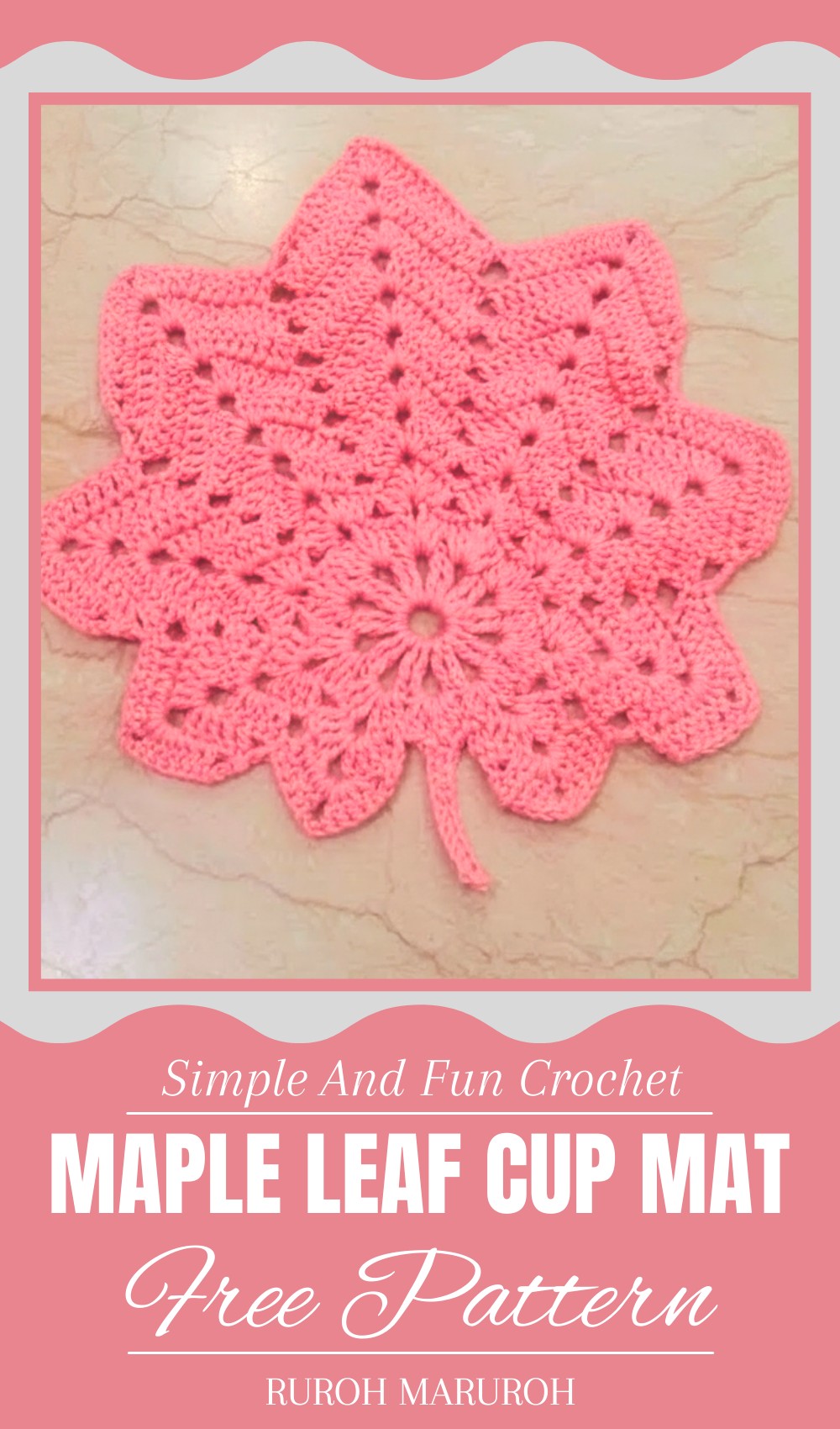 Crochet Maple Leaf Cup Mat Pattern