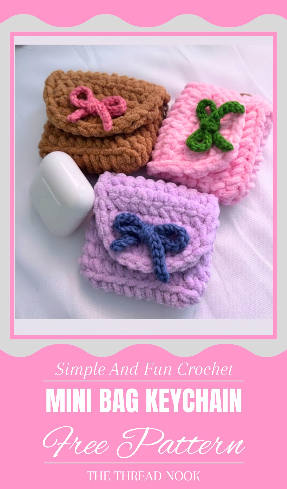 Crochet Mini Bag Keychain Pattern
