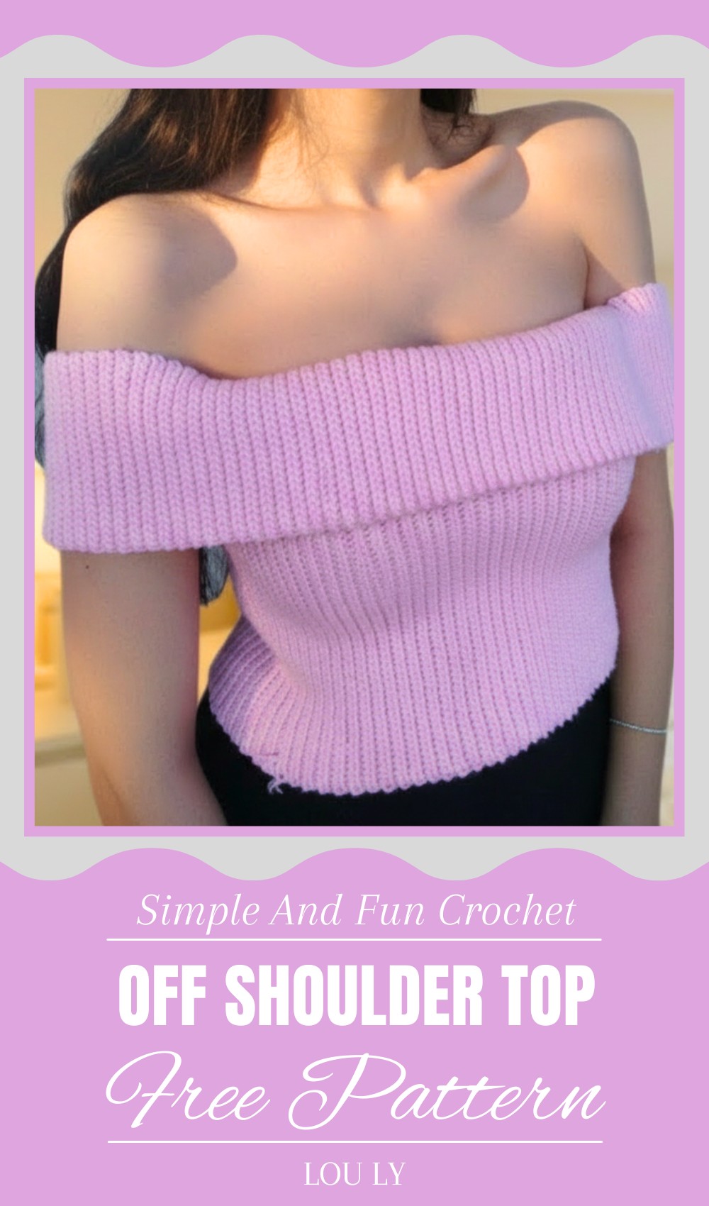 Crochet Off Shoulder Top Pattern