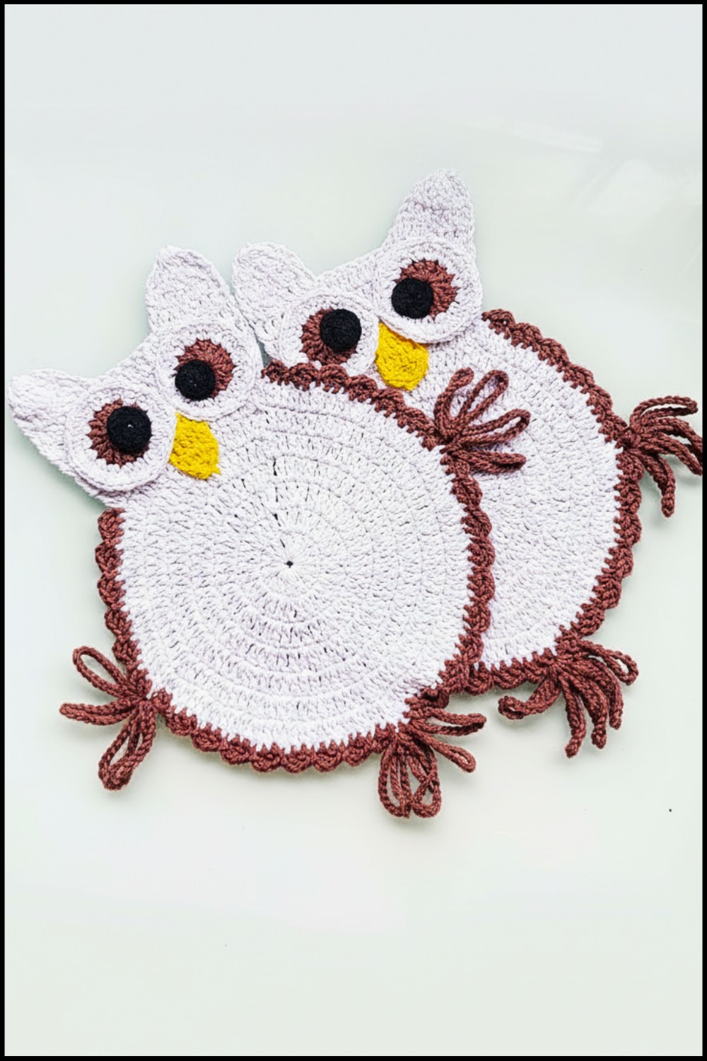 Crochet Owl Placemat Pattern 1