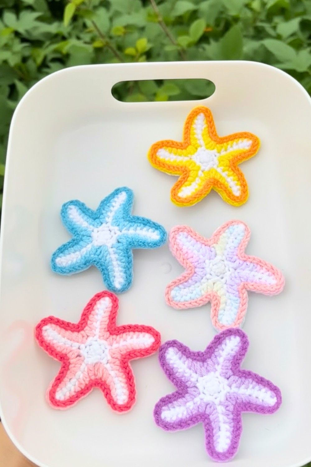 Crochet Starfish Hair Clip Pattern 2