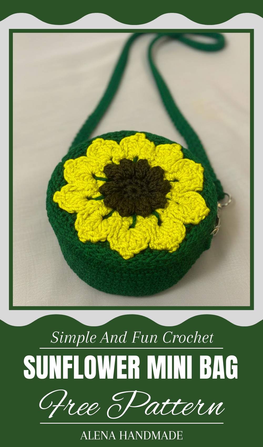 Crochet Sunflower Mini Bag Pattern