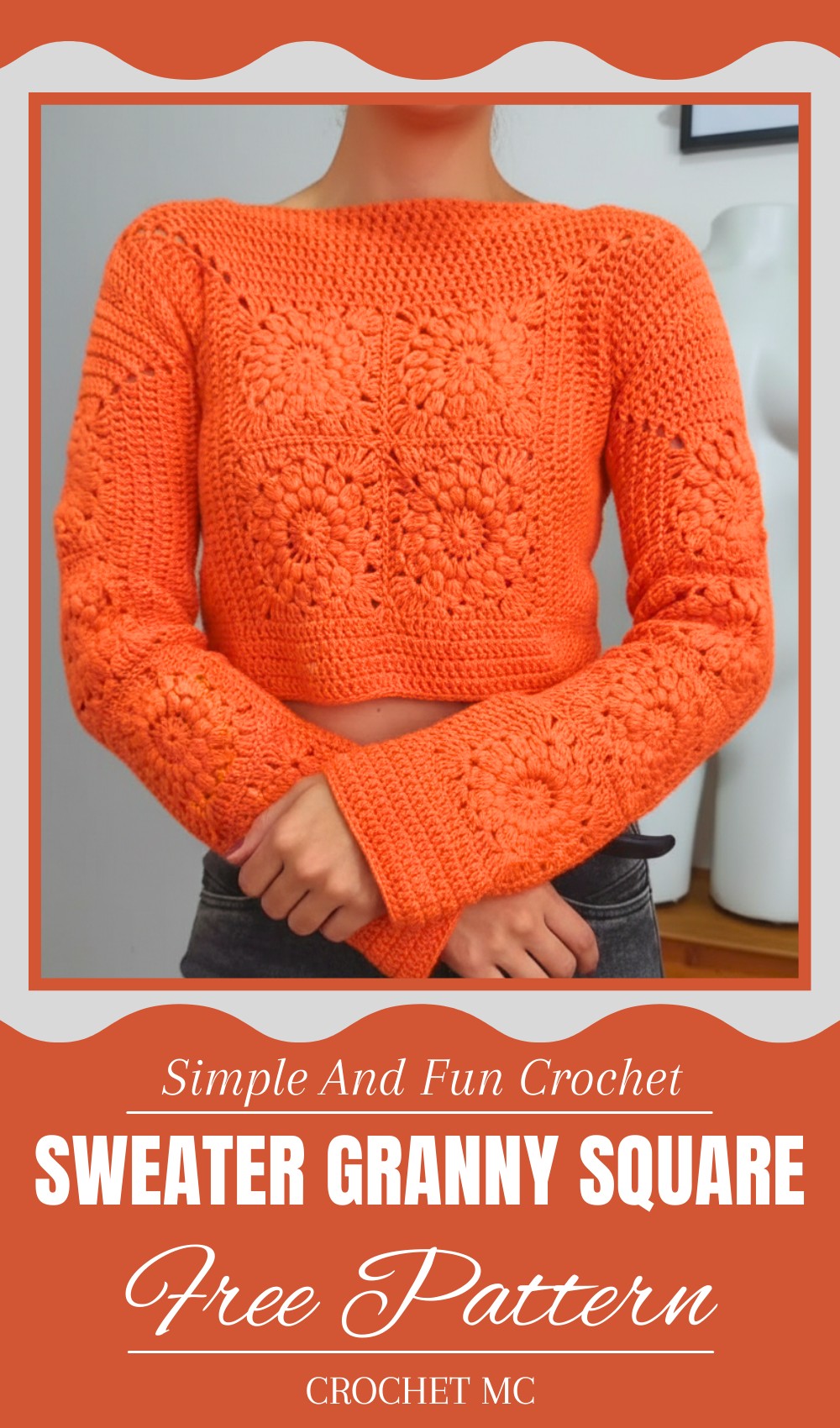 Crochet Sweater Granny Square Pattern