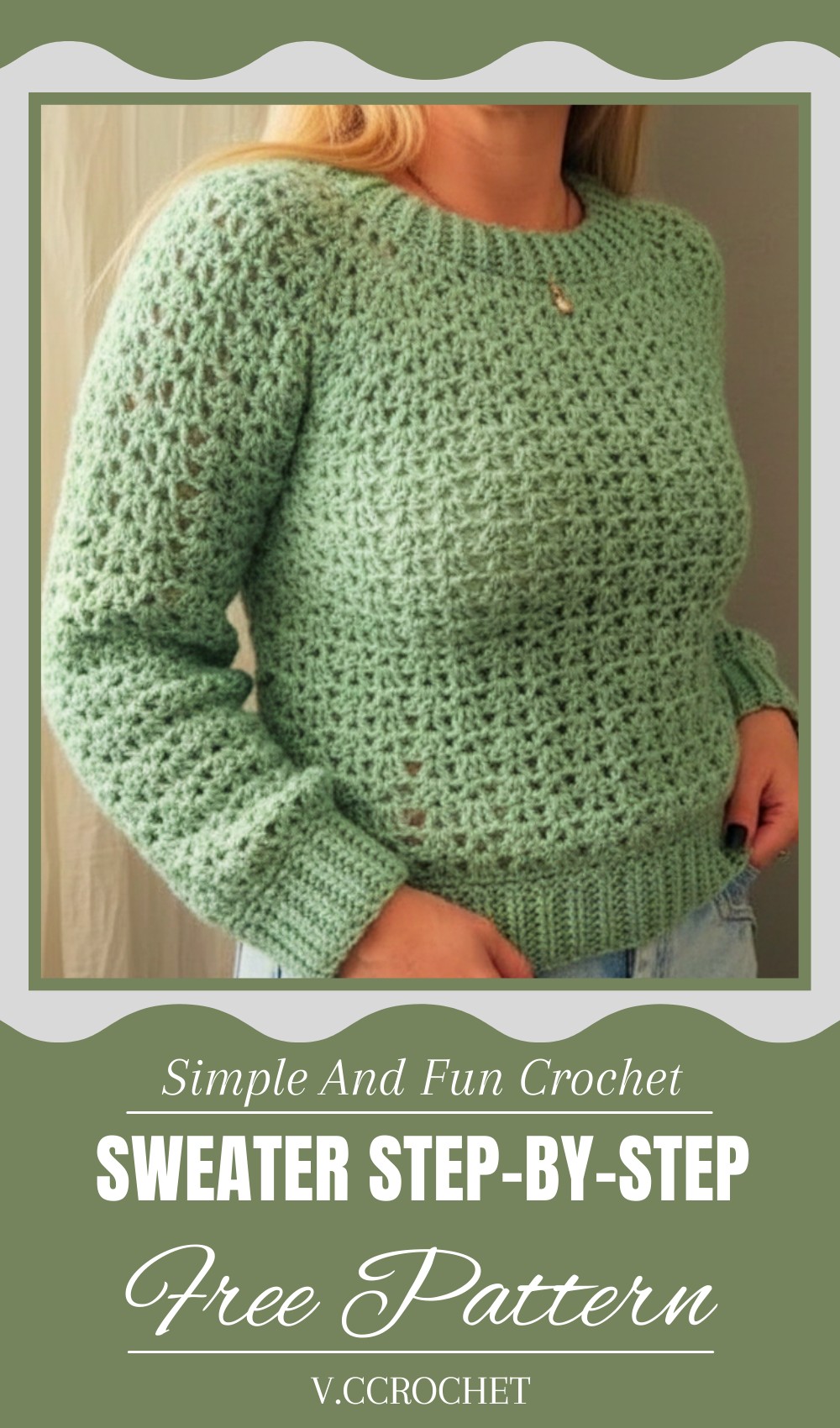 Crochet Sweater Step-by-step Tutorial