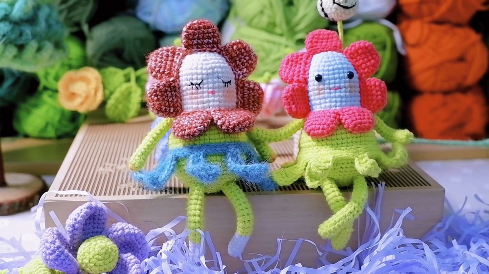 Crochet Tutorial How To Make Flower Doll 1