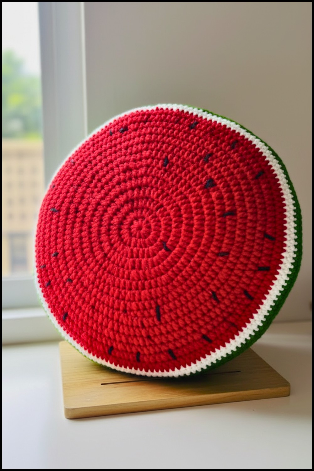 Crochet Water Melon Pillow 2