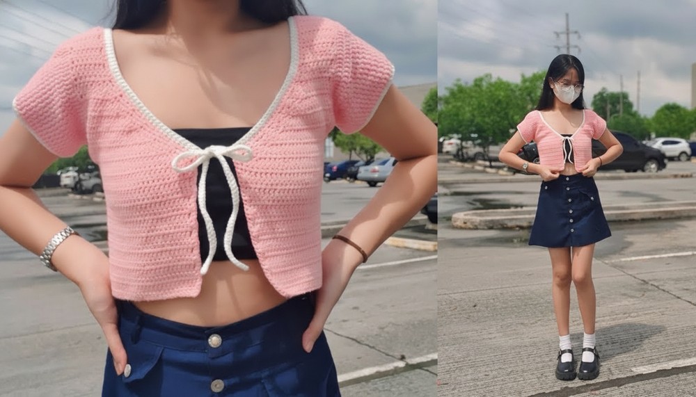 Easy Crochet Front Tie Top Pattern 1
