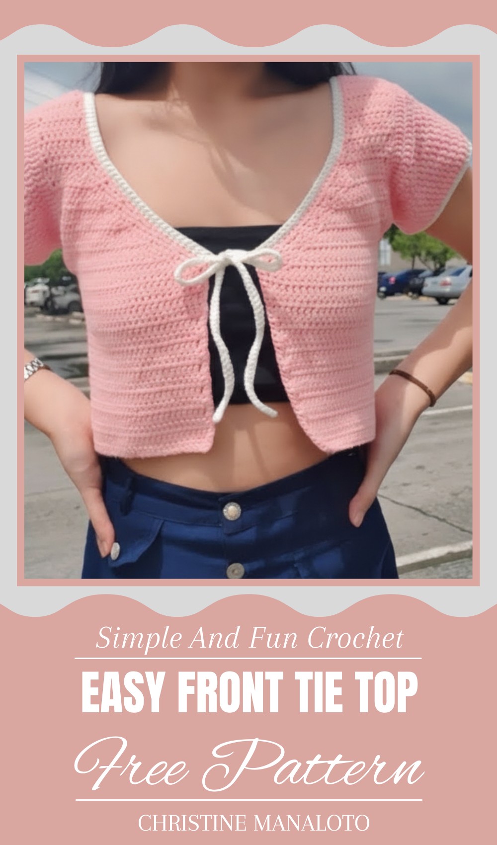 Easy Crochet Front Tie Top Pattern