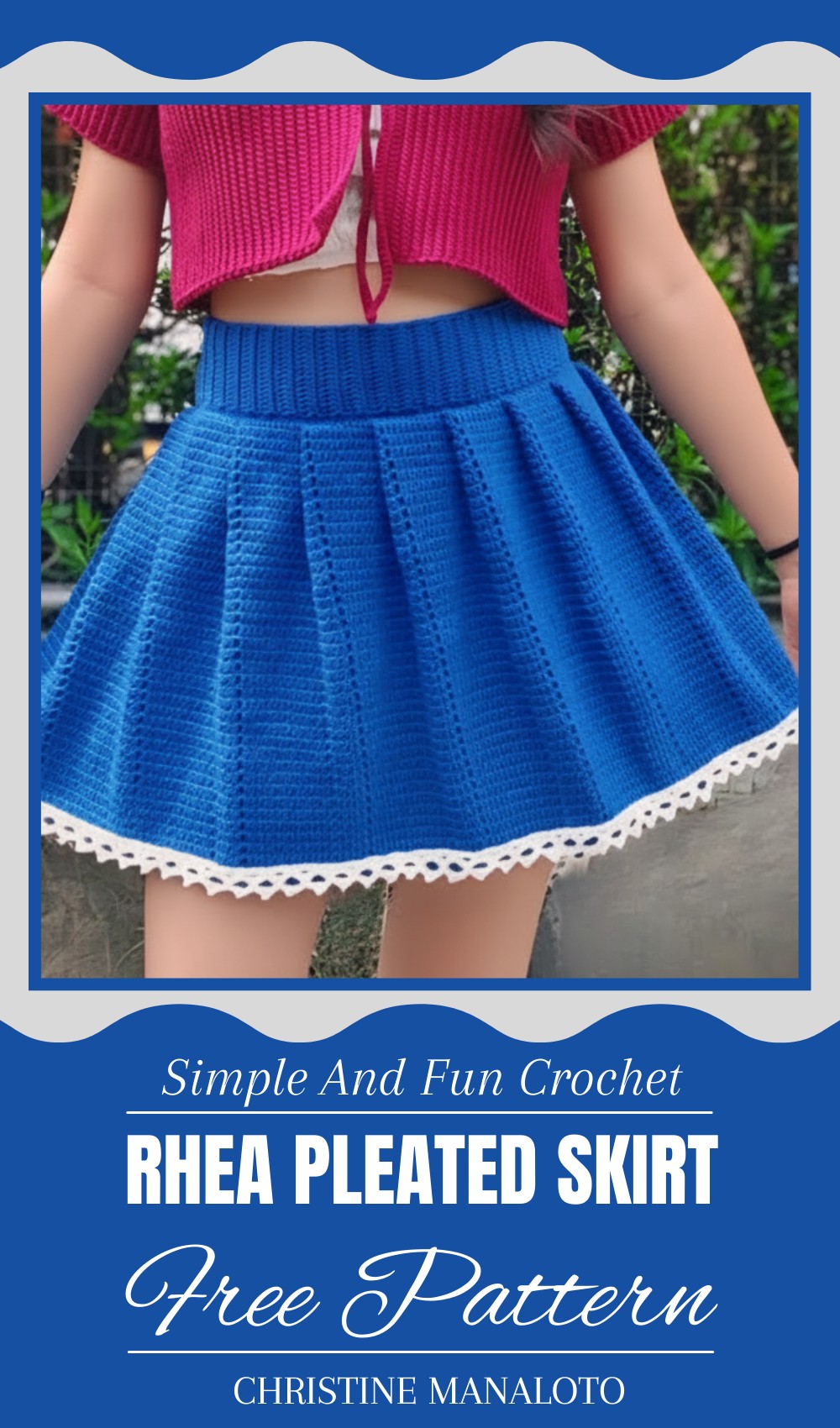 Easy Crochet Rhea Pleated Skirt Pattern