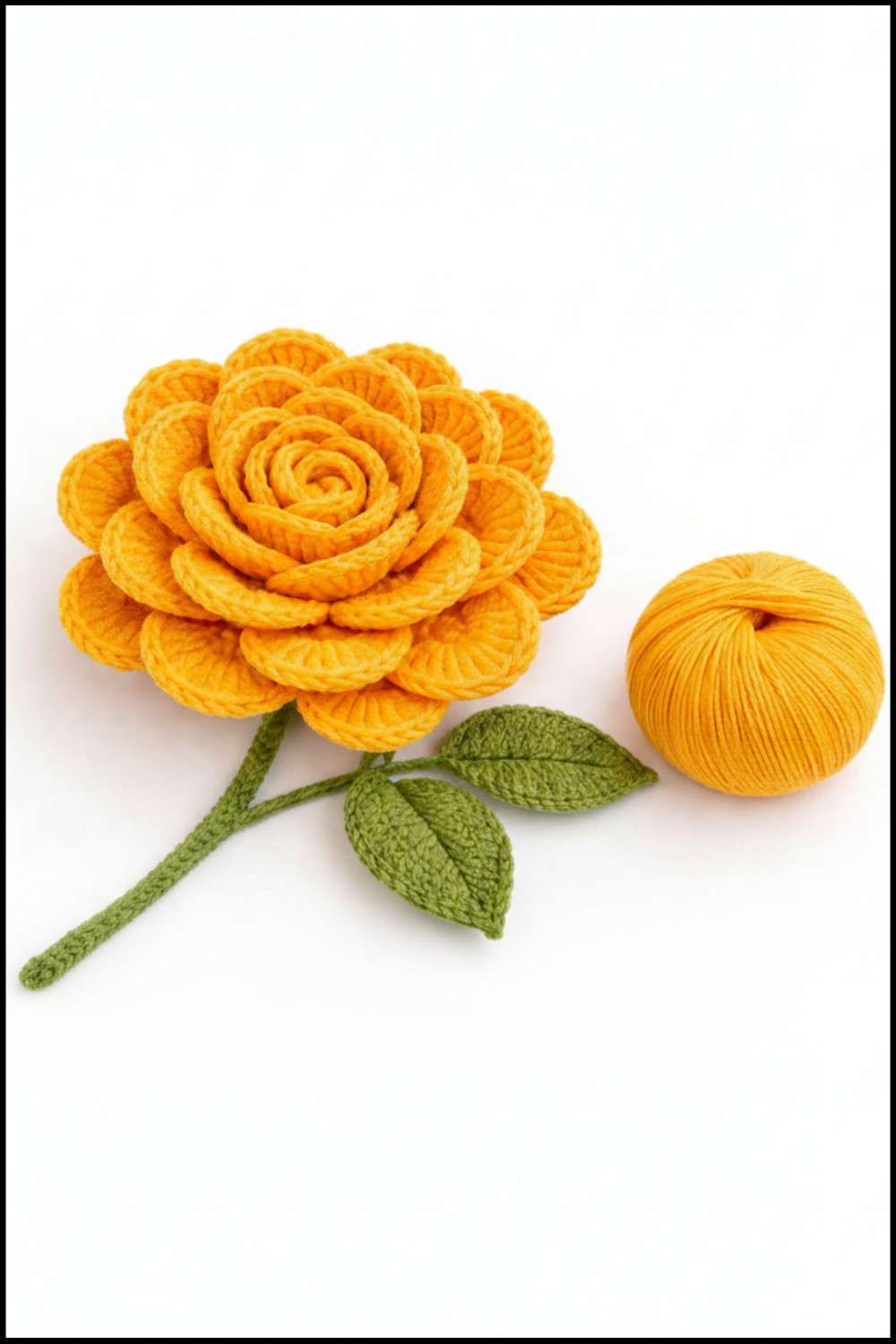 Easy Crochet Rose Pattern 1