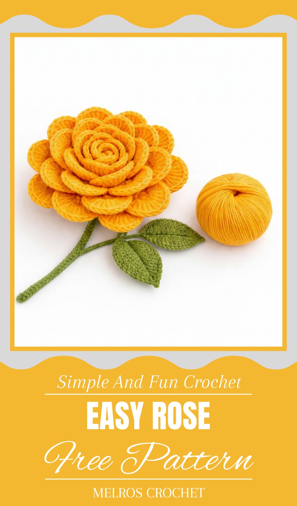 Easy Crochet Rose Pattern