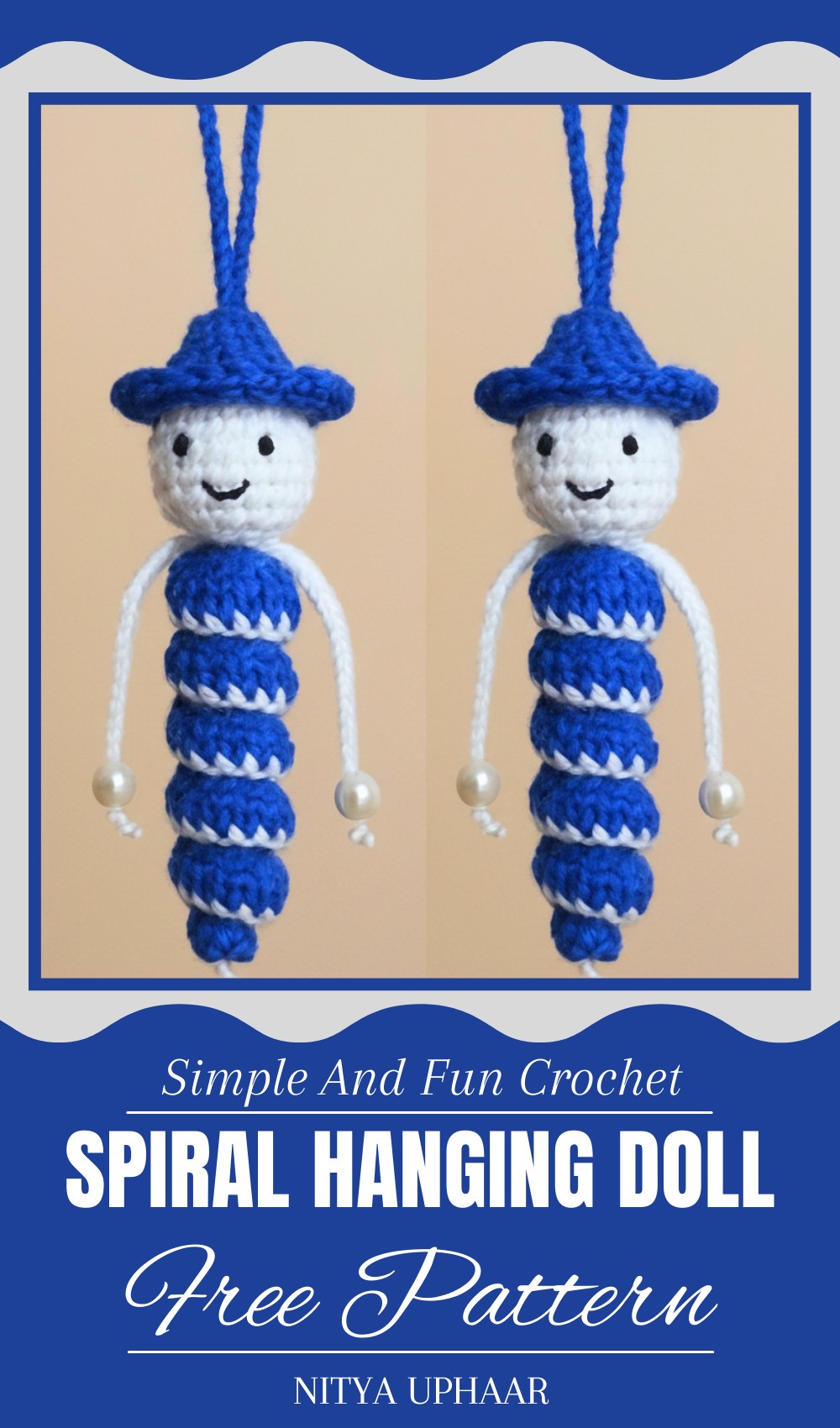 Easy Crochet Spiral Hanging Doll Tutorial