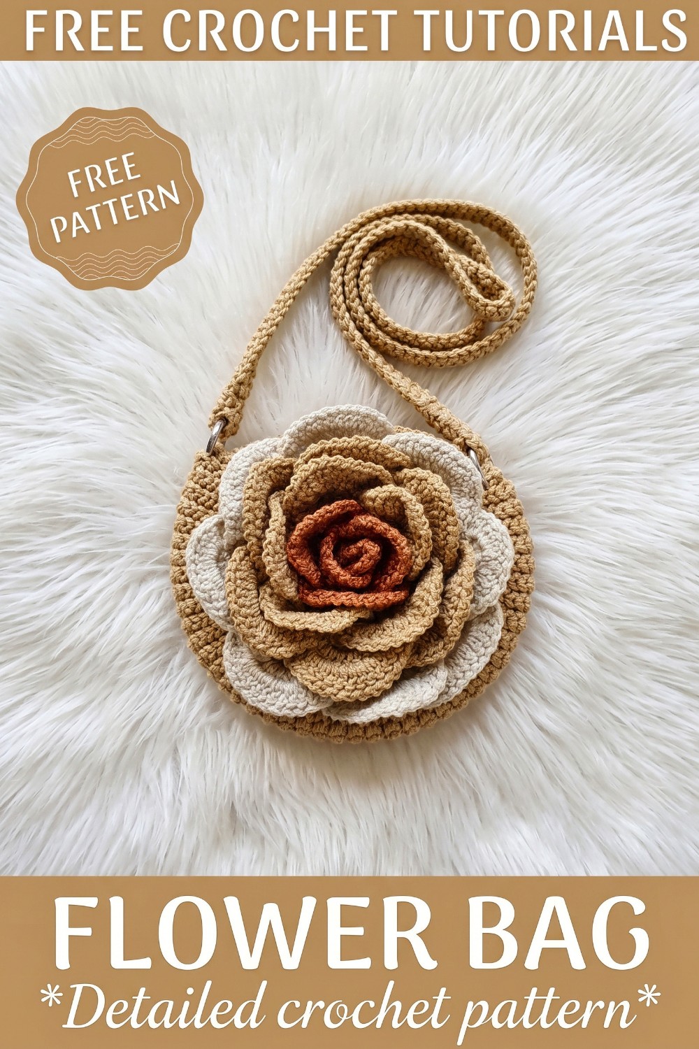 FREE Crochet Flower Bag Pattern
