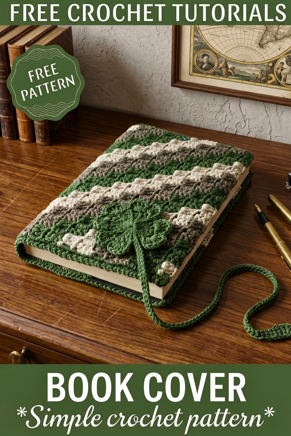 Handmade Crochet Book Cover Pattern to Protect Your Books