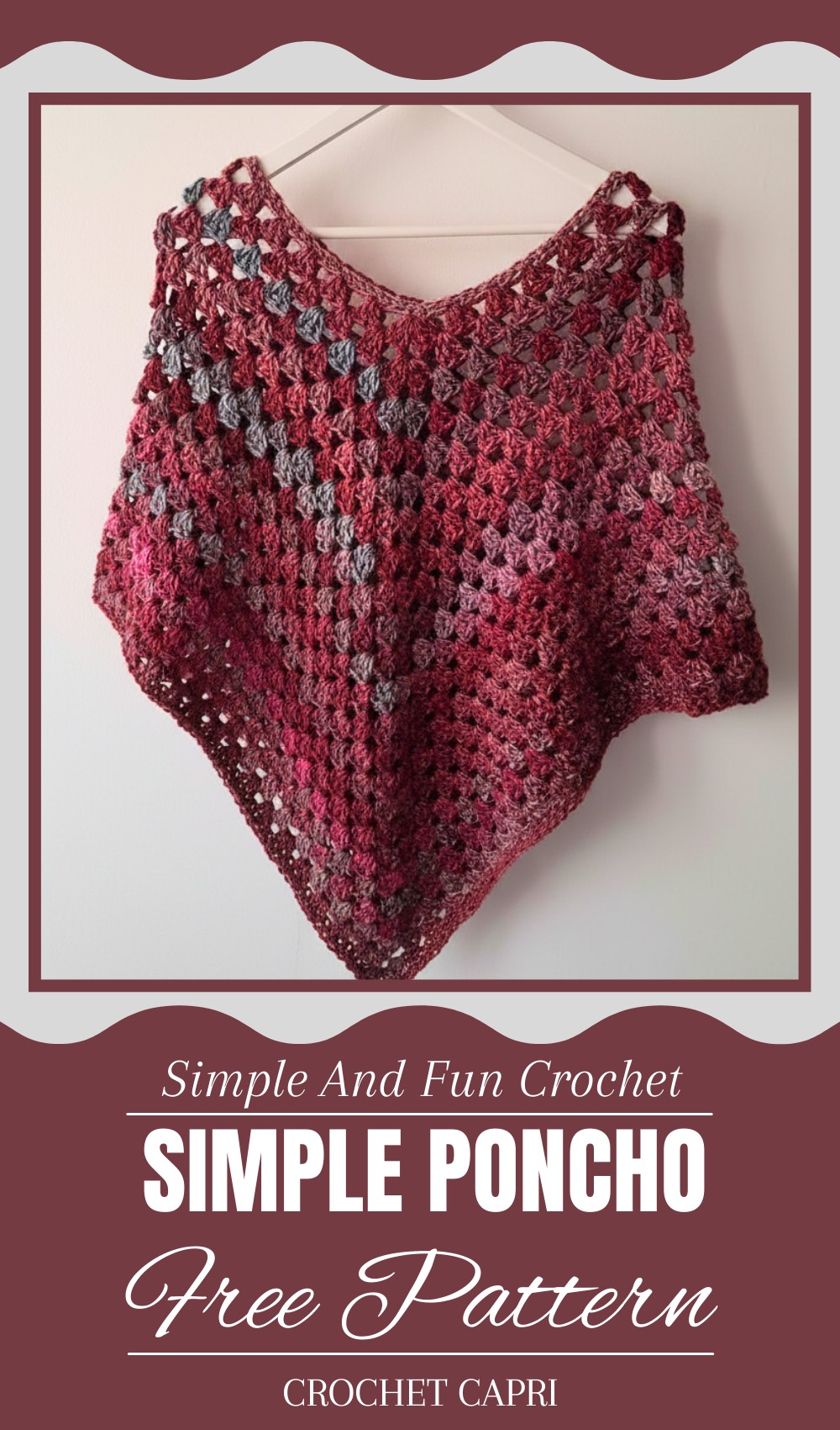 Simple Crochet Poncho Pattern