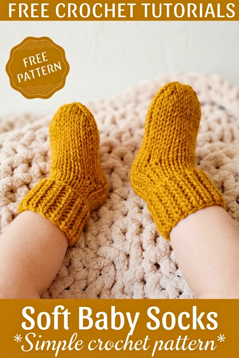 Soft Crochet Baby Socks Pattern