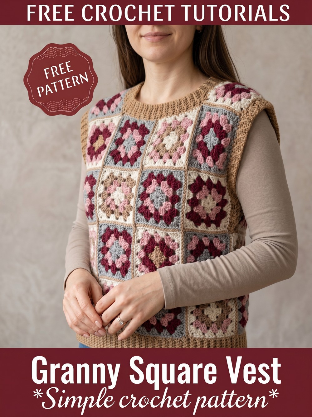 Crochet Granny Square Vest Pattern