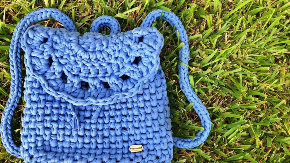 Quick Crochet T-Shirt Yarn Backpack Pattern