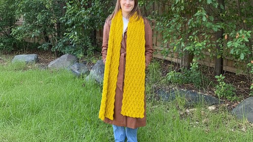 Almond Stitch Scarf Free Crochet Pattern Perfect for Gifts and Winter