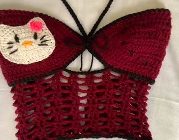 Hello Kitty Crop Top Crochet Pattern Completely Free