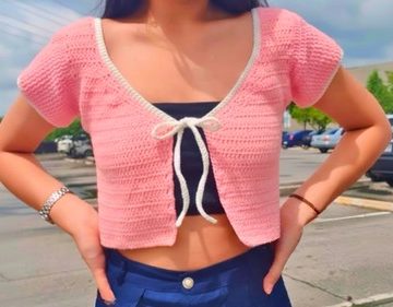 Crochet Jules Front Tie Top Free Pattern