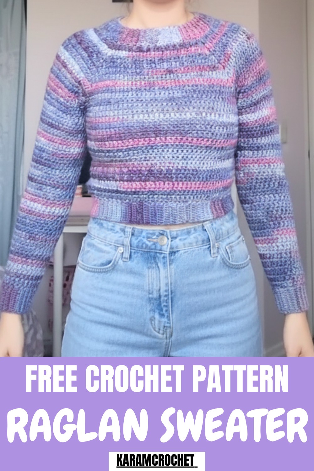Utcha Ragulan Crochet Raglan Sweater Free Pattern That’s Stylish and Cozy - Teb DIY