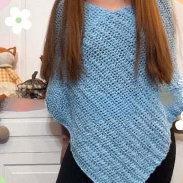 Stylish Crochet Poncho Free Pattern