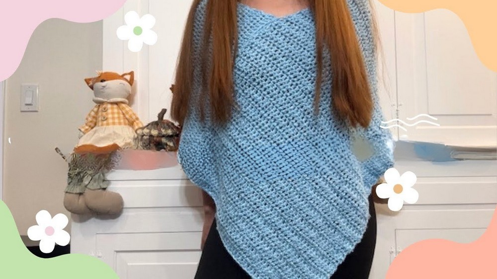 Stylish Crochet Poncho Free Pattern