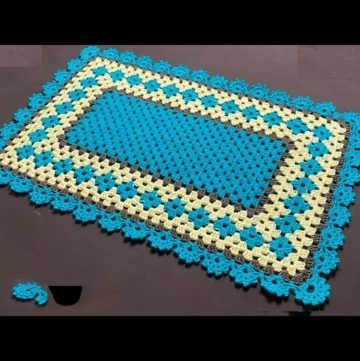 Crochet Mosaic Table Runner Pattern Free Tutorial